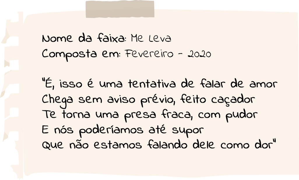 MĂşsica Me Leva de Livia Lopes, composta em fevereiro de 2020